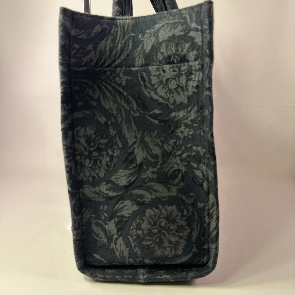 NEW! Versace Barocco Athena Medium Tote Black/Gray - Picture 6 of 12
